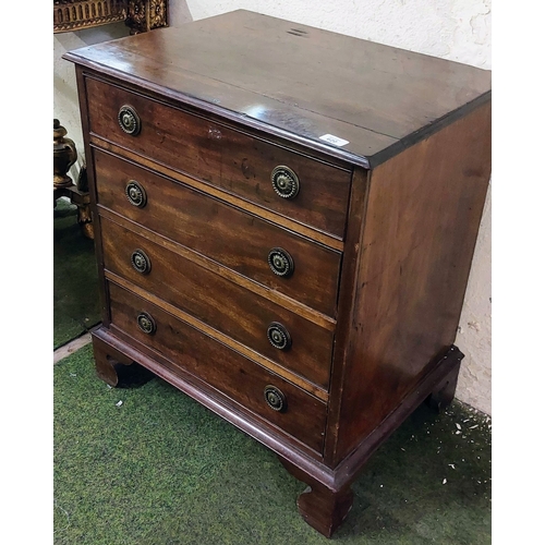 620 - Neat Mahogany 4 Drawer Chest - C. 63cm W x 46cm D x 73cm H