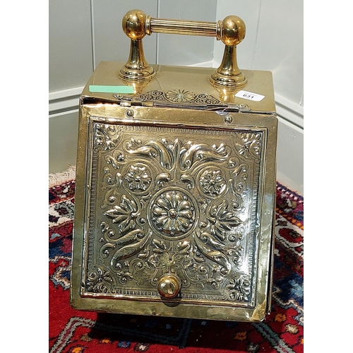 631 - Brass Coal Box