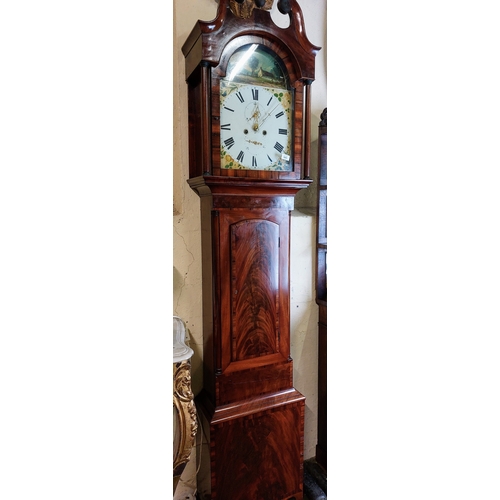 645 - 19th Century Mahogany Longcase Clock - C. 220cm H