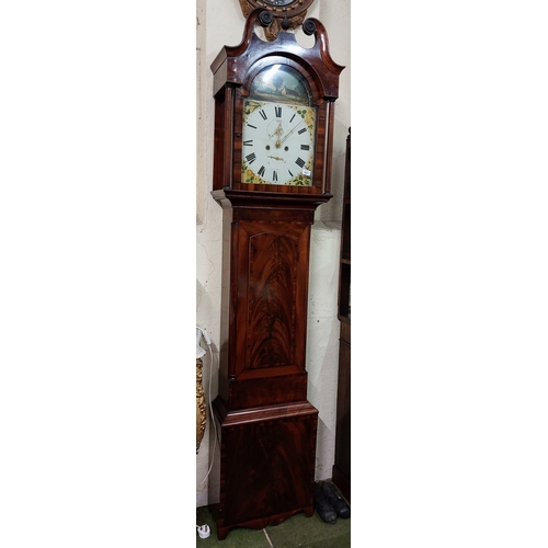 645 - 19th Century Mahogany Longcase Clock - C. 220cm H