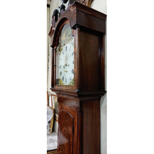 645 - 19th Century Mahogany Longcase Clock - C. 220cm H