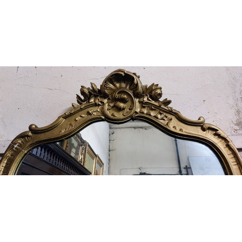 668 - 19th Century Gilt Overmantle Mirror - C. 108cm W x 205cm H