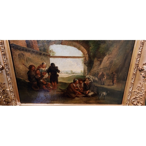 696 - 18th Century Gilt Frame Oil on Canvas Attributed to Domenico Bernardo Zilotti, Venice. - C. 59cm W x... 