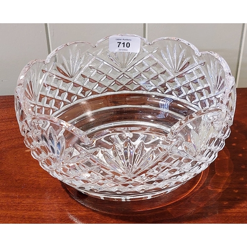 710 - Waterford Cut Glass Fruit Bowl - C. 23cm W