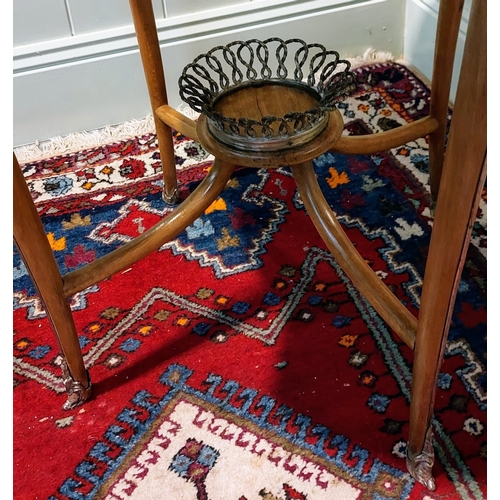 724 - Kingwood Marquetry Circular Occasional Table with Ormolu Mountings - C. 61cm W x 78cm H