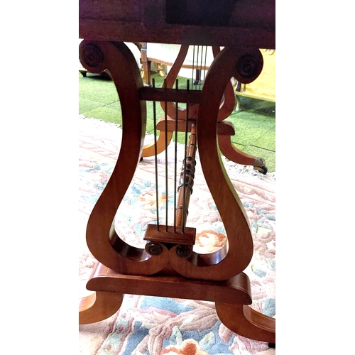 749 - Edwardian Mahogany Sofa Table, Cross Banded and Inlaid, with 2 Drawers and Turned Stretcher by Redma... 