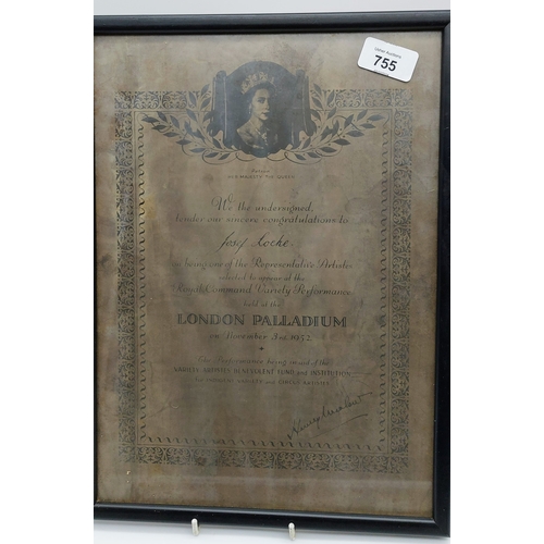 755 - Collection of 4 Josef Locke Framed Presentation Awards inc London Palladium, British Academy of Song... 