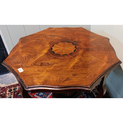 765 - Rosewood Inlaid Octagonal Centre Table - C. 75cm W x 72cm H