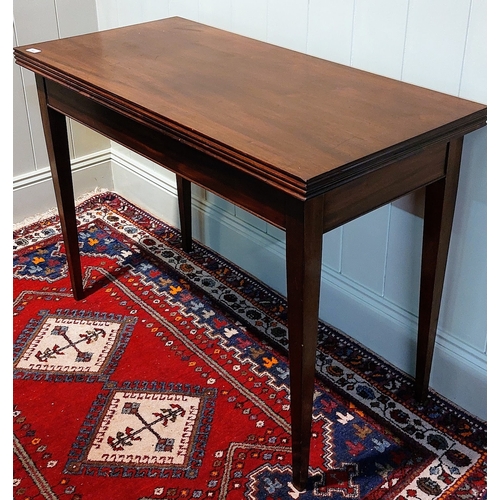 786 - Neat Mahogany Side Table with Tapered Leg - C. 108cm W x 51cm D x 77cm H