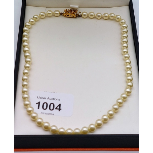 1004 - Tesoro Simulated Pearl Necklace