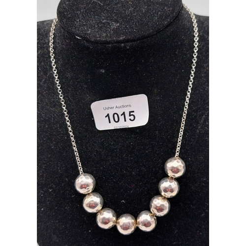 1015 - Sterling Silver Ball Necklace