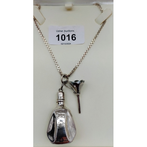 1016 - Sterling Silver Perfume Bottle Necklace