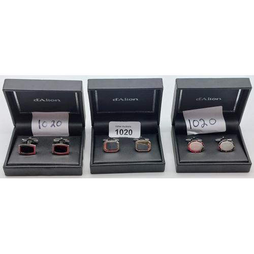 1020 - 3 Sets of D'Alton Cufflinks