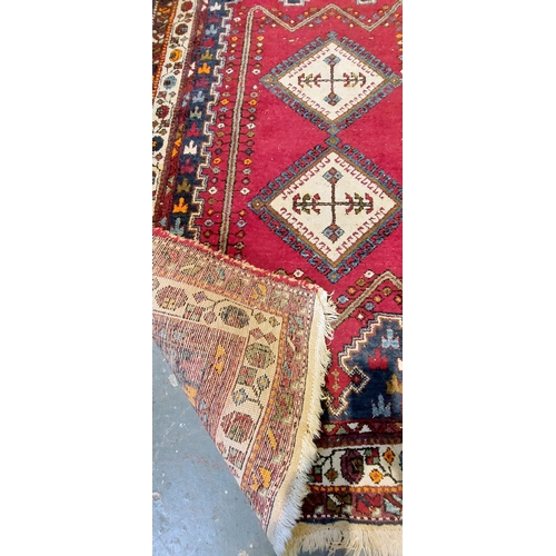 1026 - Red and Blue Persian Hand Knotted Rug 