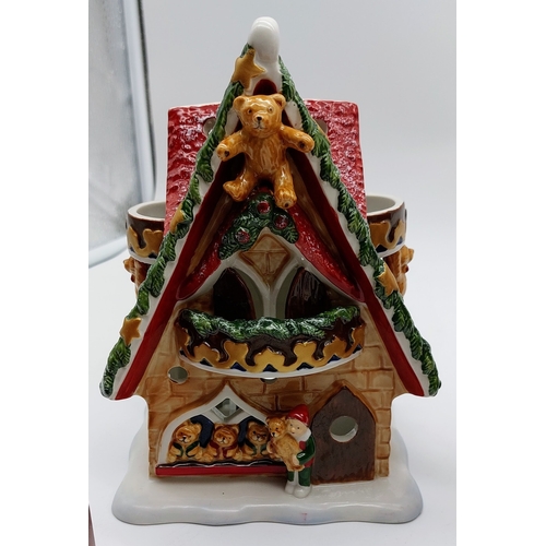 848 - 3 Villeroy & Boch Christmas Baubles and Villeroy & Boch Gingerbread House