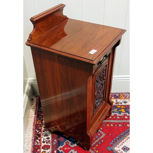 858 - Fitted Mahogany Coal Locker - C. 39cm x 39cm x 71cm H