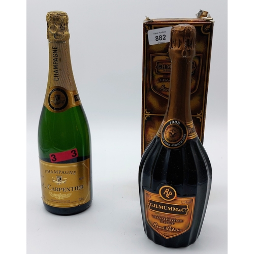 882 - Bottle of GH Mumm & Co 1985 Champagne & Bottle of A Carpentier Champagne