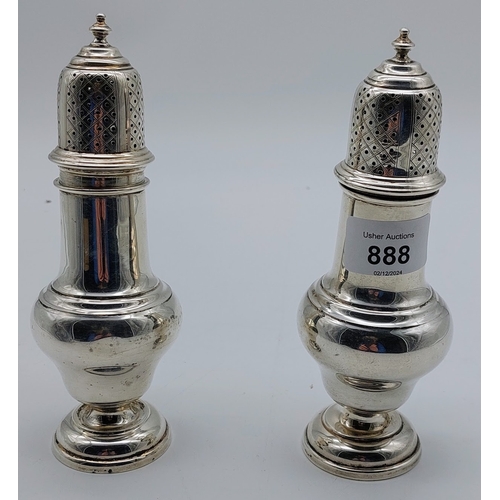 888 - Pair of Silver Sugar Sifters, Birmingham 1911