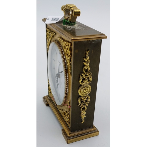 891 - Brass Carriage Clock - Swiza