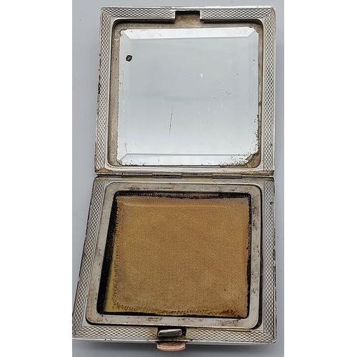 894 - Birmingham Silver Compact Mirror