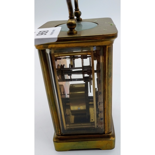 896 - Brass Carriage Clock by Reed & Son, Cambridge. Presented to Josef Locke