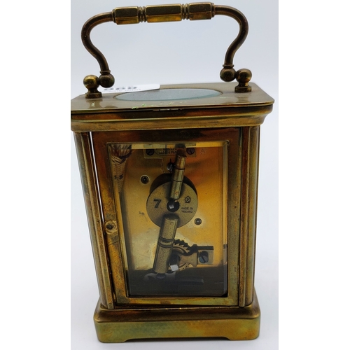 896 - Brass Carriage Clock by Reed & Son, Cambridge. Presented to Josef Locke