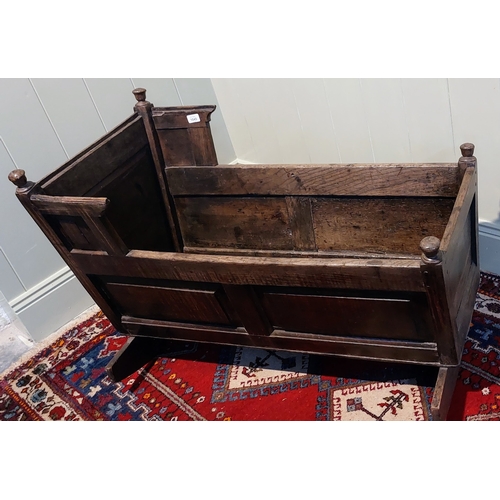 1045 - Georgian Oak Childs Cradle - C. 96cm W x 50cm D