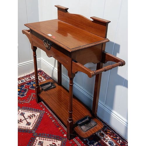 1047 - Mahogany Hall Stand - C. 100cm W x 34cm D x 96cm H