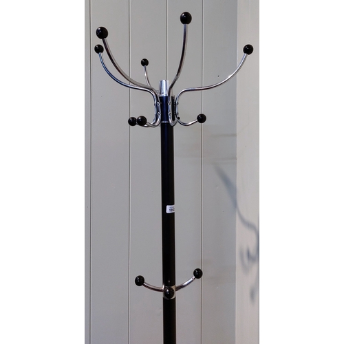 1052 - Marble Base Metal Hat & Coat Stand - C. 173cm H