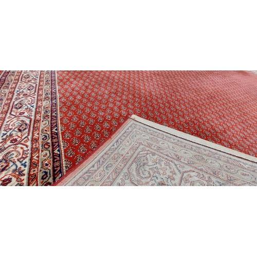 1089 - Large Patterned Red Rug - C. 335cm x 250cm