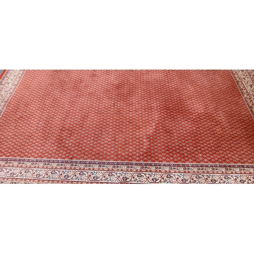 1089 - Large Patterned Red Rug - C. 335cm x 250cm