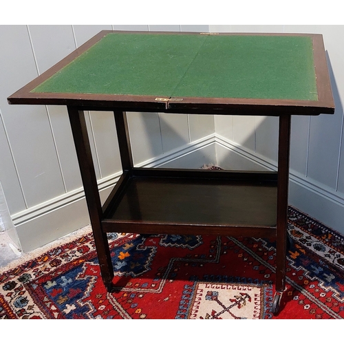 1131 - Fold Over Card Table Trolly - C. 64cm W x 38cm D x 79cm H