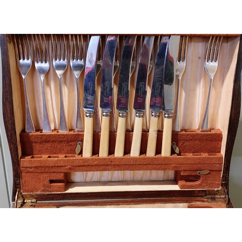 1132 - Cased Canteen of Silver Plate Cutlery