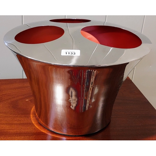 1133 - Large 3 Section Champagne Bucket - C. 37cm W x 25cm H