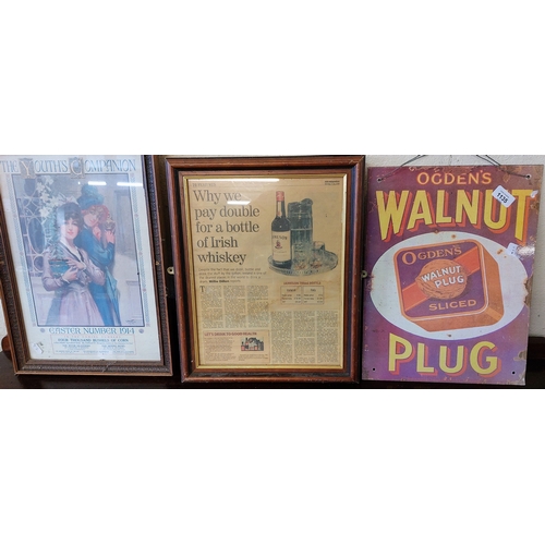 1135 - Good Collection of 5 Vintage Advertising Signs and Prints