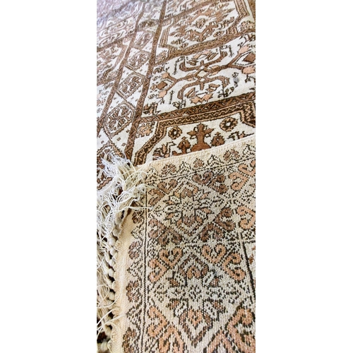 1145 - Cream Wool Hand Knotted Carpet Square - C. 320cm x 210cm