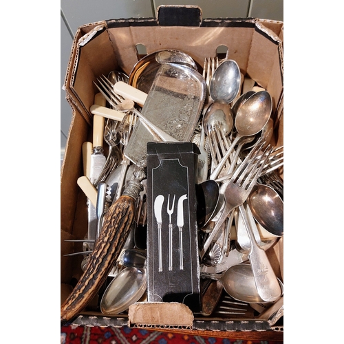 1164 - Box Lot of Silver Plate Cutlery