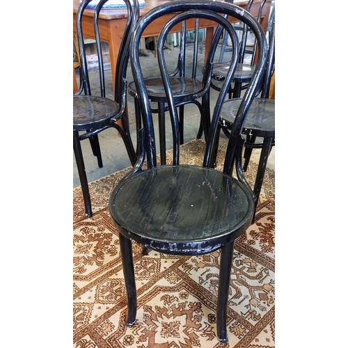 1172 - Set of 6 Black Bentwood Chairs