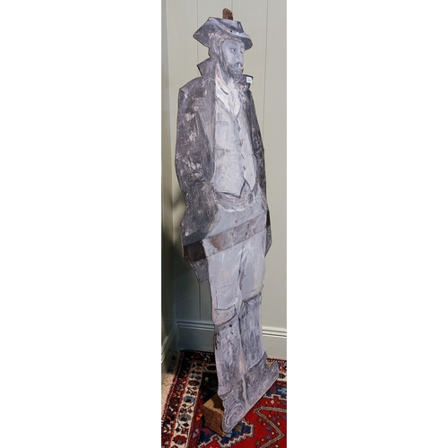 1175 - Wooden Cutout of Man - C. 161cm H x 53cm W