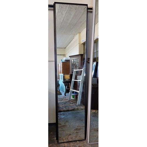 1181 - 5 x Black Quality In Frame Floating Mirrors - C. 200cm H x 45cm W