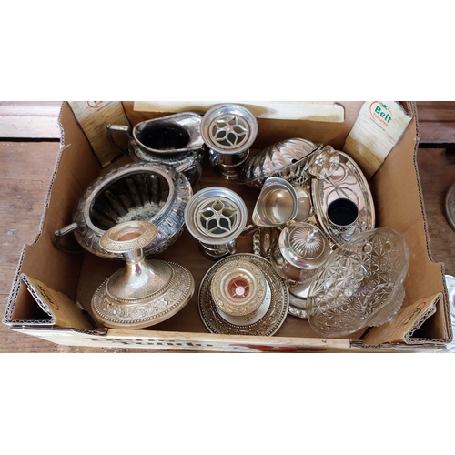 1188 - Mixed Box Lot of Silver Plated Ware