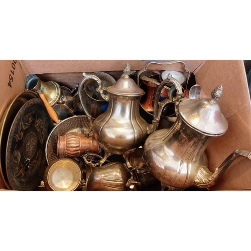 1208 - Large Box of Silver Plated Ware