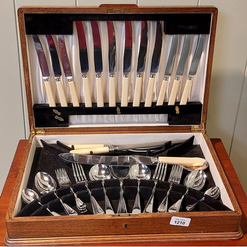 1210 - Cased Canteen of Sheffield Cutlery - 6 Place Setting