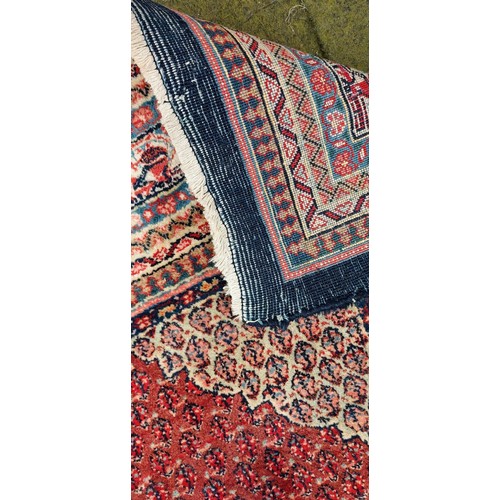 717 - Blue & Red Wool Rug - C. 310cm x 217cm