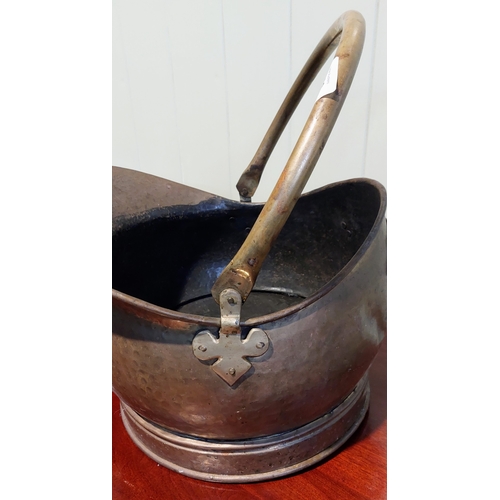 100 - Copper & Brass Coal Helmet and a Brass Coal Bucket