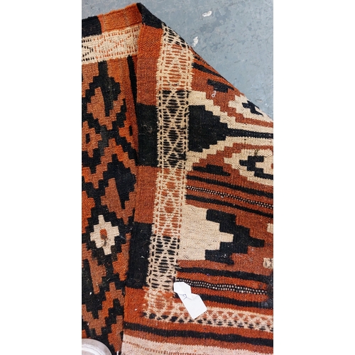 102 - Flatweave Turkish Kilim - C. 198cm x 97cm