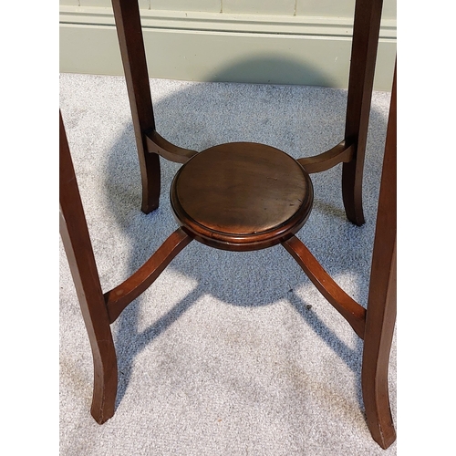 110 - Inlaid Mahogany Circular Occasional Table - C. 48cm W x 70cm H