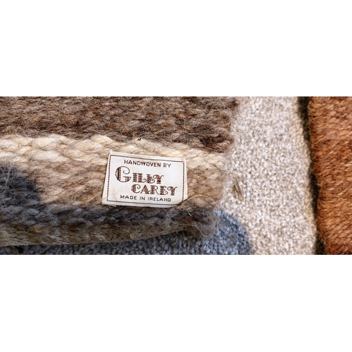 158 - 2 Hand Woven Irish Wool Rugs - Gilly Carey C. 156cm x 92cm & Other C. 160cm x 92cm