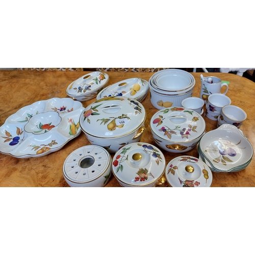 159 - Royal Worcester Evesham Dinnerware - C. 24 Piece.