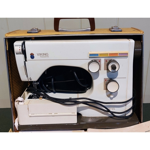 24 - Cased Viking Husqvarna Sewing Machine